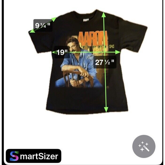 Vintage 1990's Aaron Tippin "Looking Back at Myself" T Shirt Men's Large READ - Picture 2 of 9